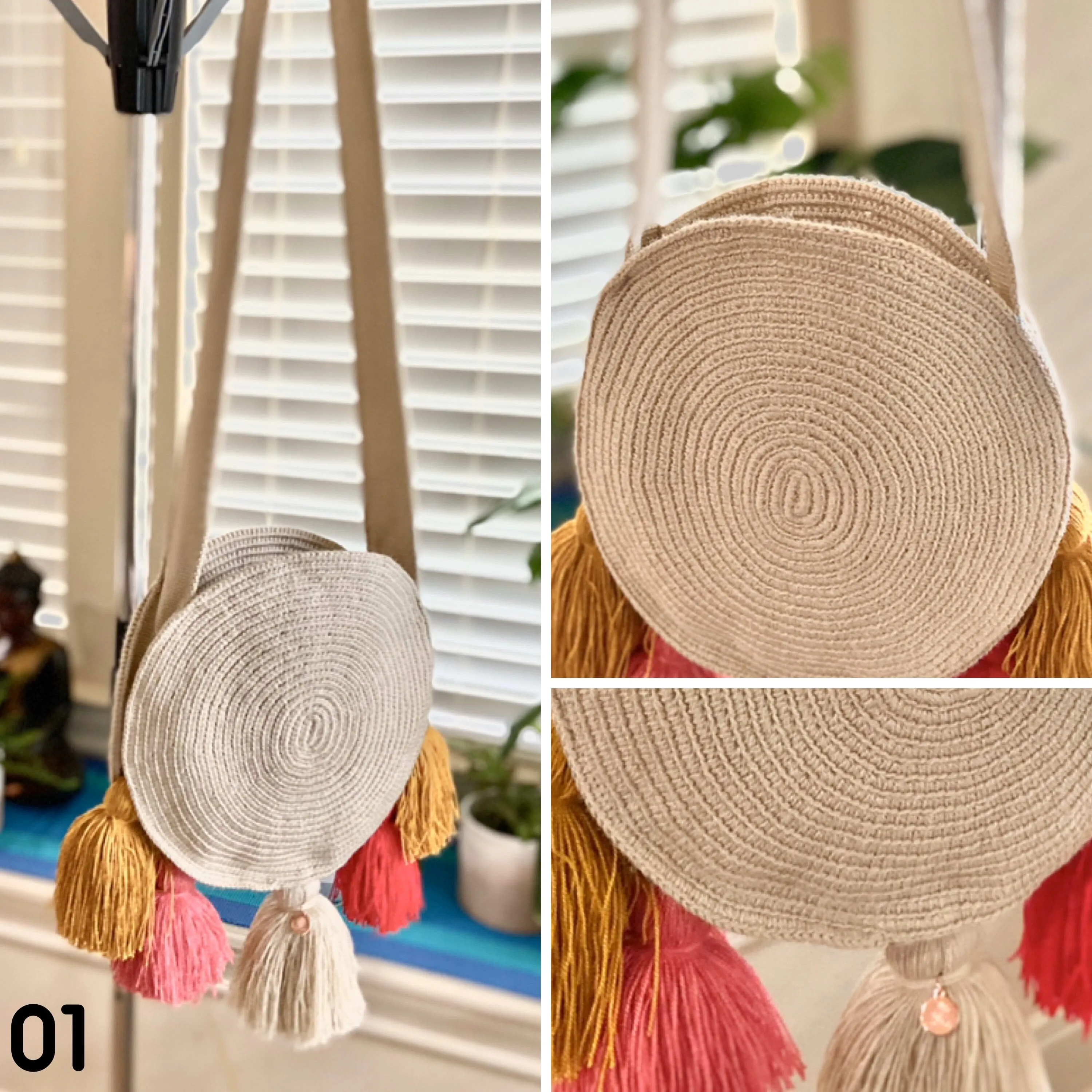 Perissa Beach Rounded Crochet Bags