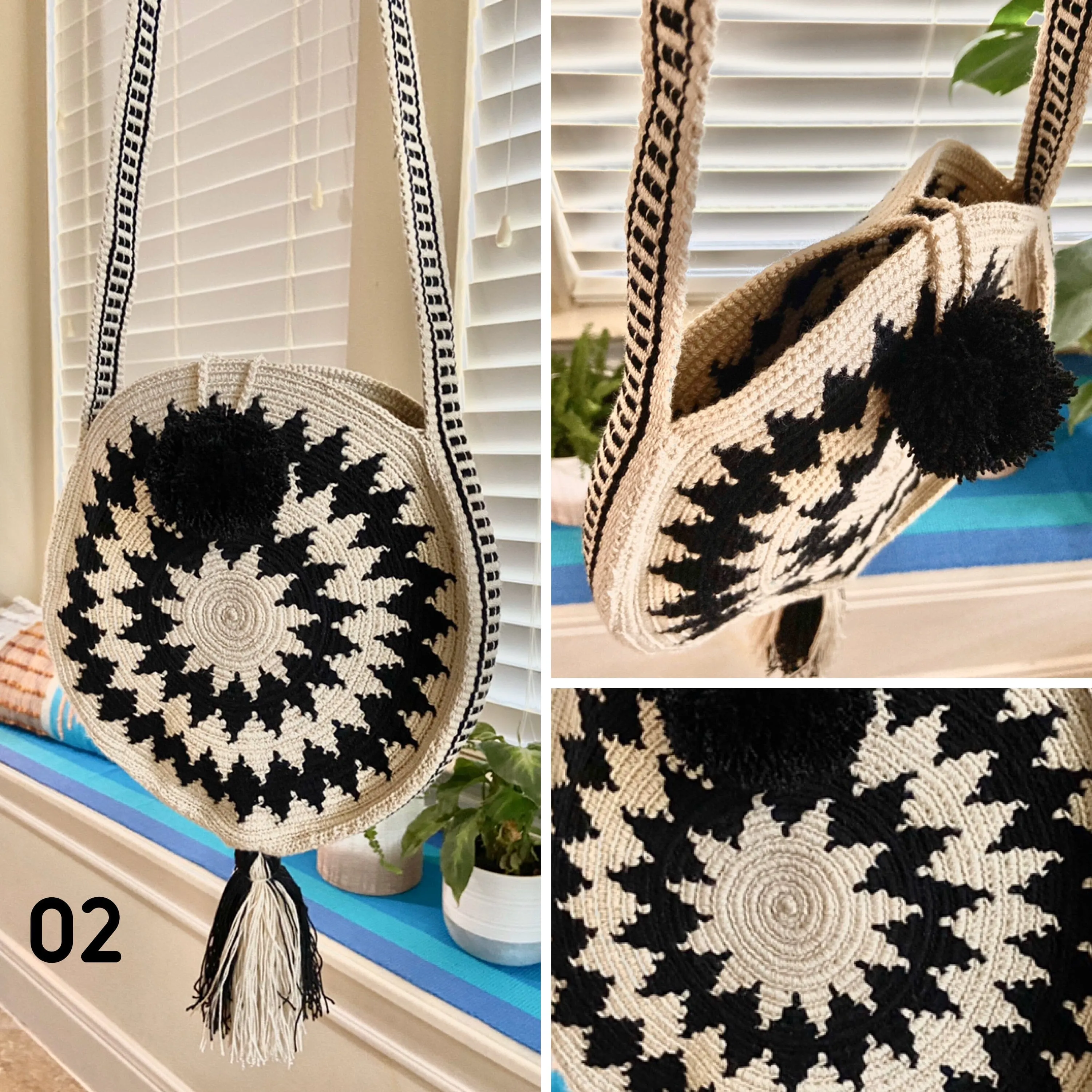 Perissa Beach Rounded Crochet Bags