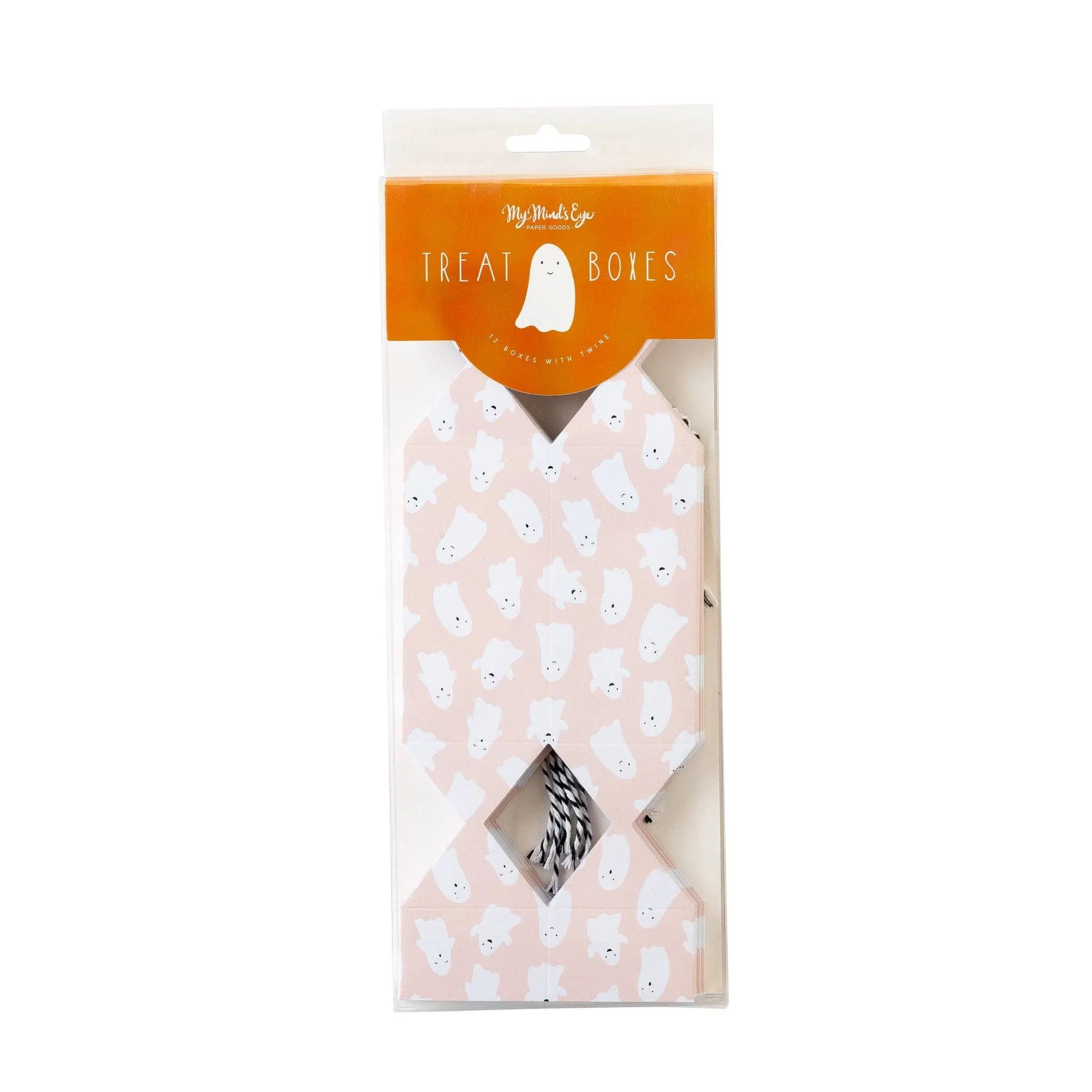 Pink Ghosts Treat Boxes-12pk.