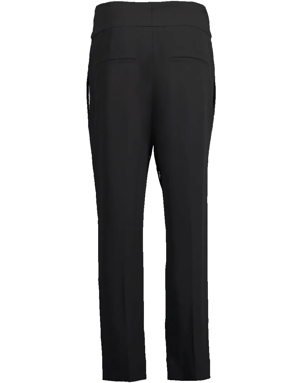 Pleated Pant with D-ring Belt
