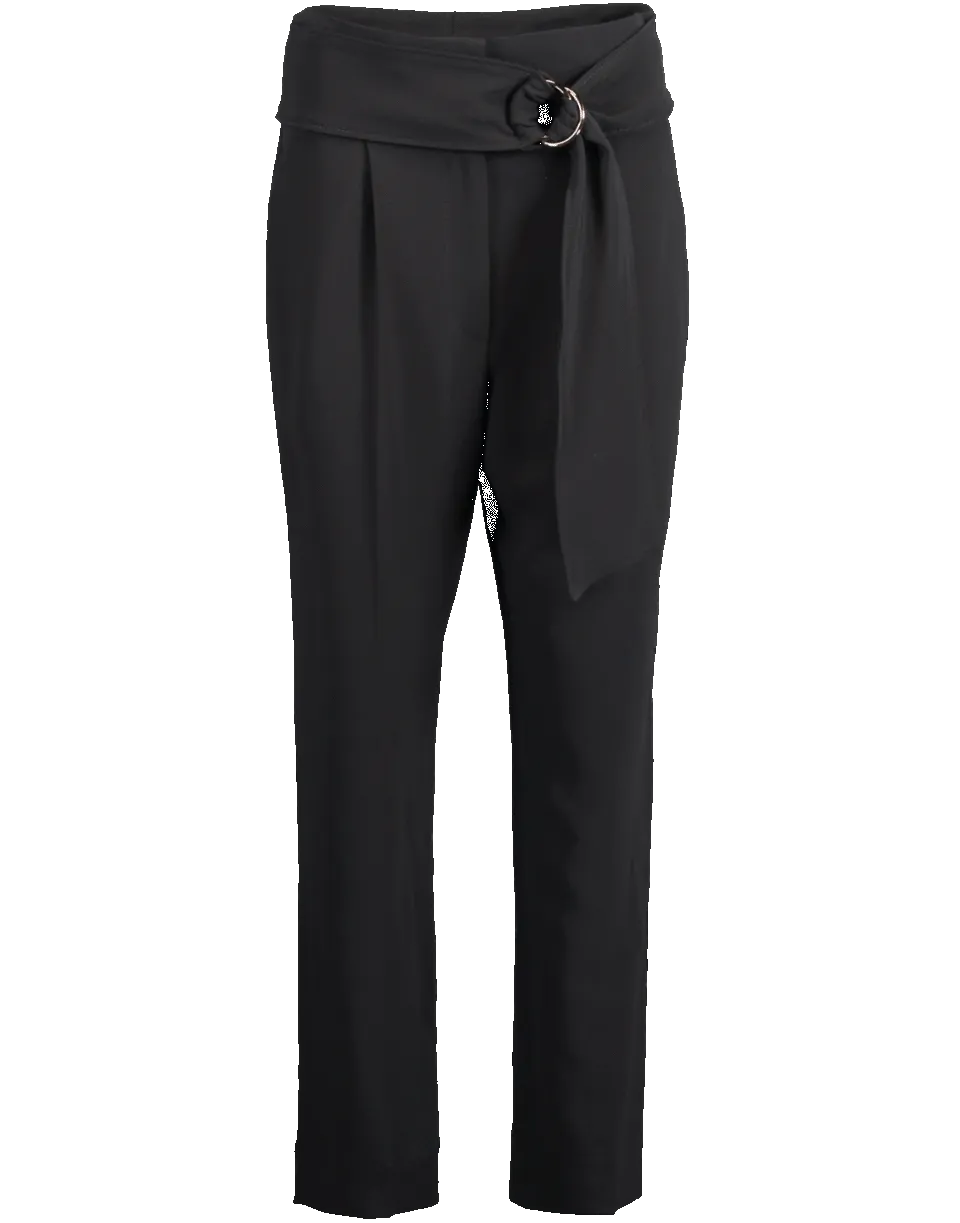 Pleated Pant with D-ring Belt