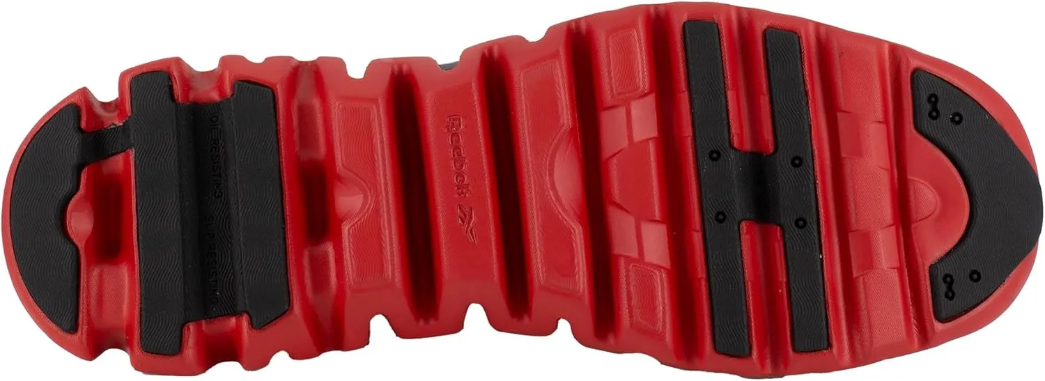 Reebok Men's Rb3016 Zig Pulse Work Safety Composite Toe Shoe Black and Red