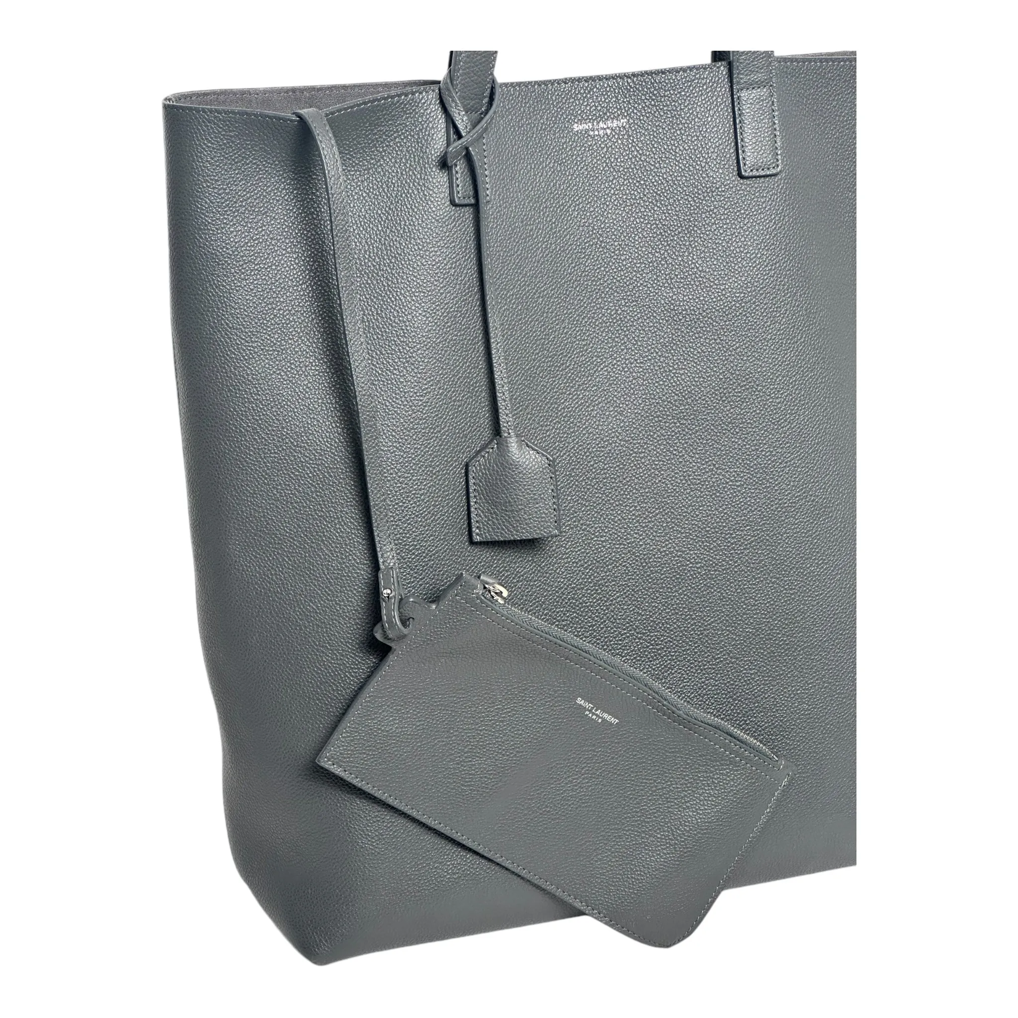 Saint Laurent North/South Leather Shopping Tote