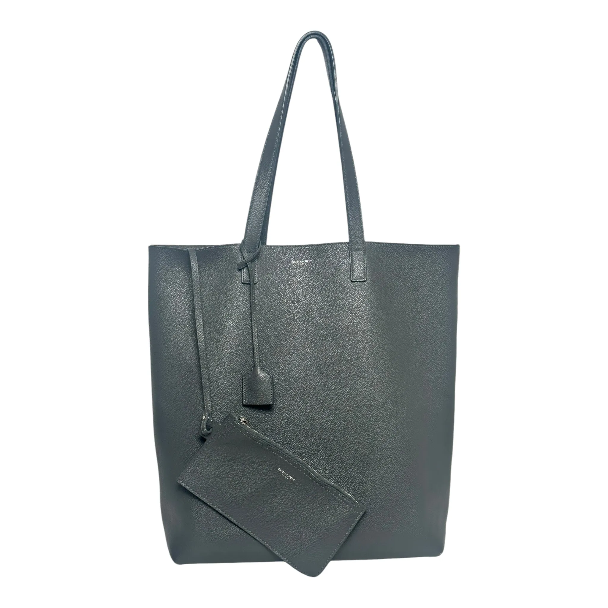 Saint Laurent North/South Leather Shopping Tote