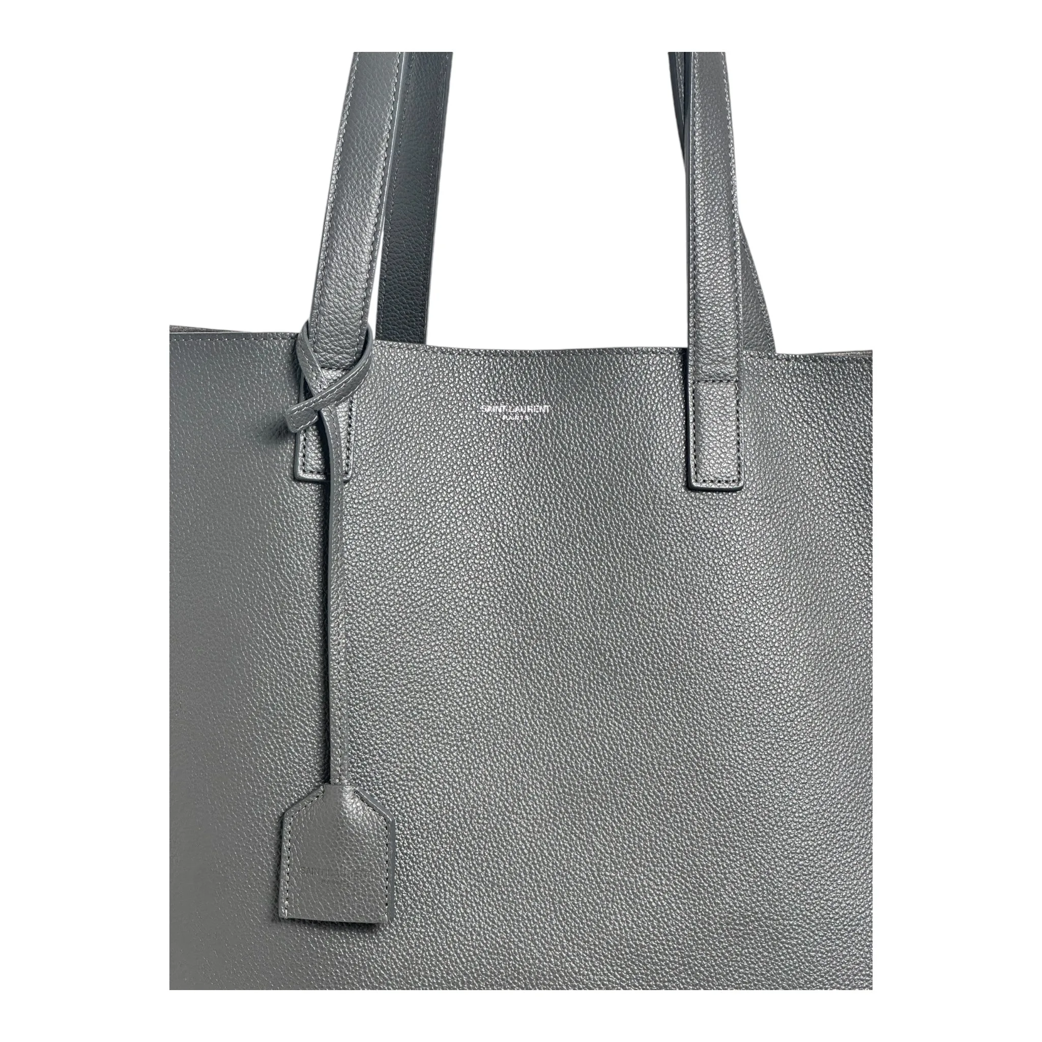 Saint Laurent North/South Leather Shopping Tote
