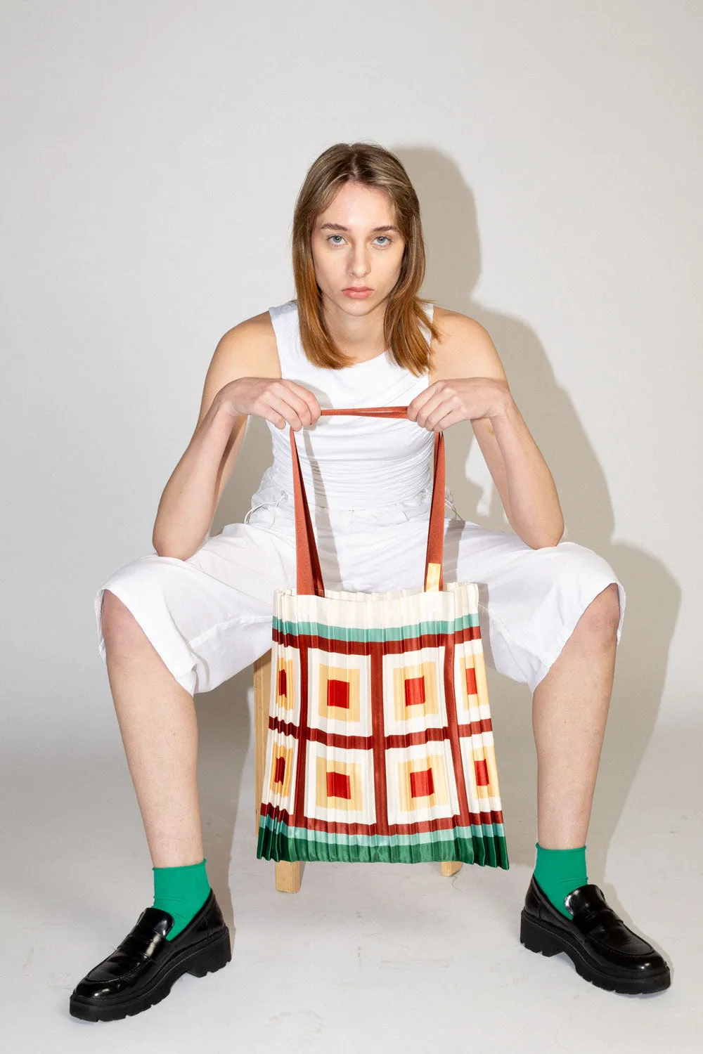 Satin Pleated Bag Vico