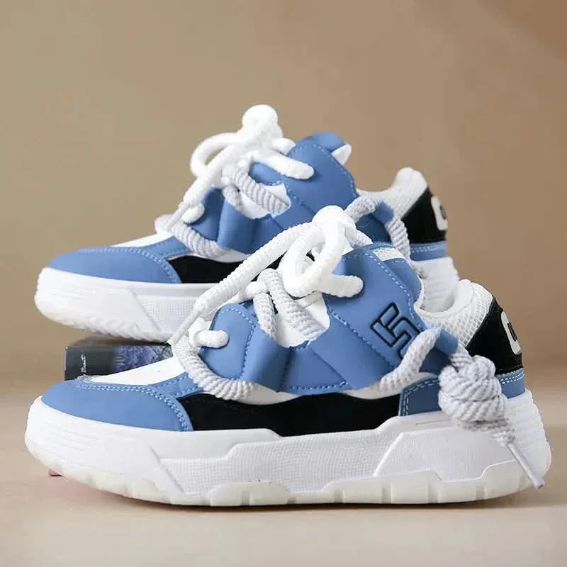 Schoolers Shoes | High Platform PU Leather Sneakers