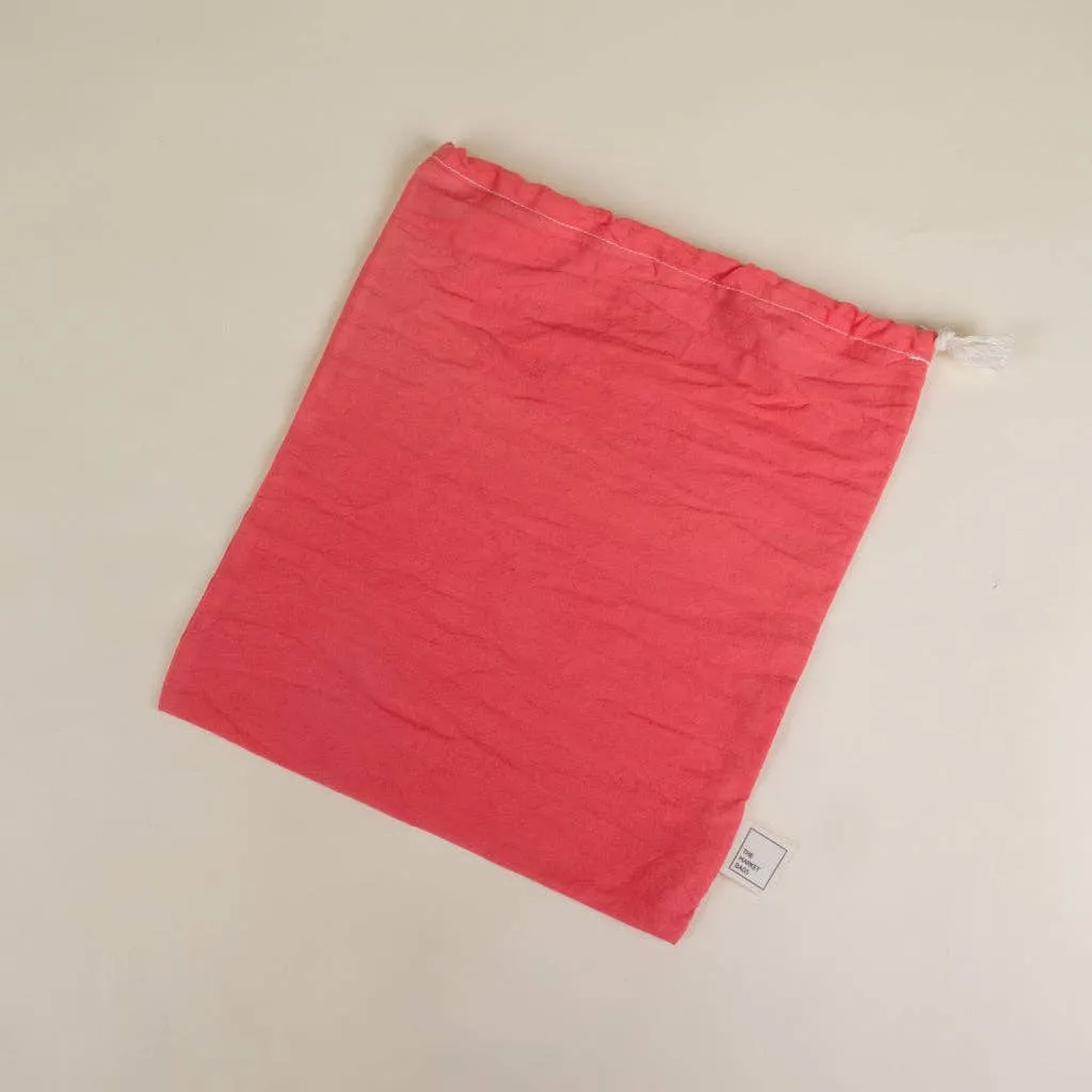 Small Coral Muslin Bag