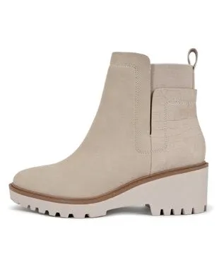 The Staci Stone Nubuck Croco Boots