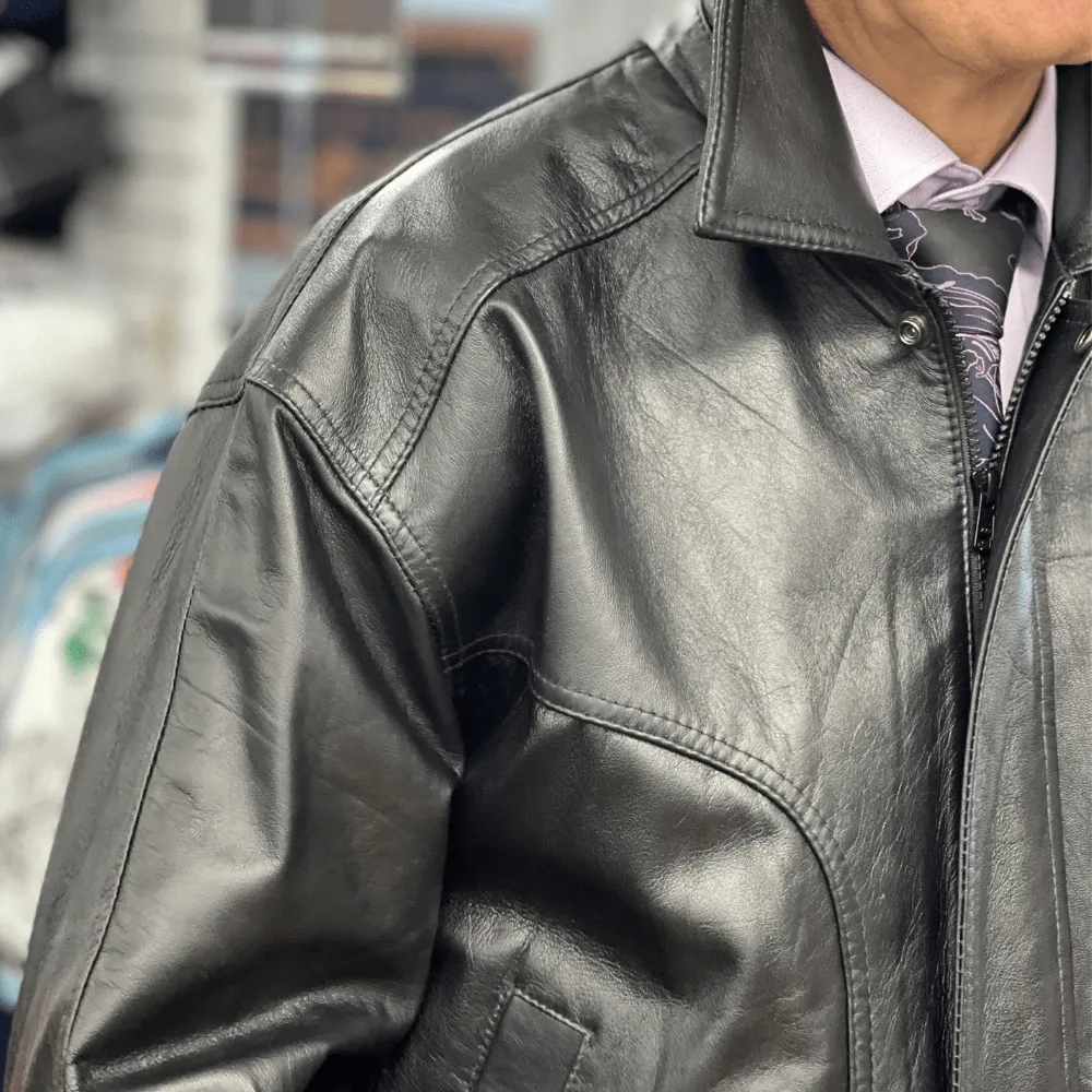 T.O Leather Fashions LTD. Canadian Made Leather Bomber Jacket - Assorted Colours