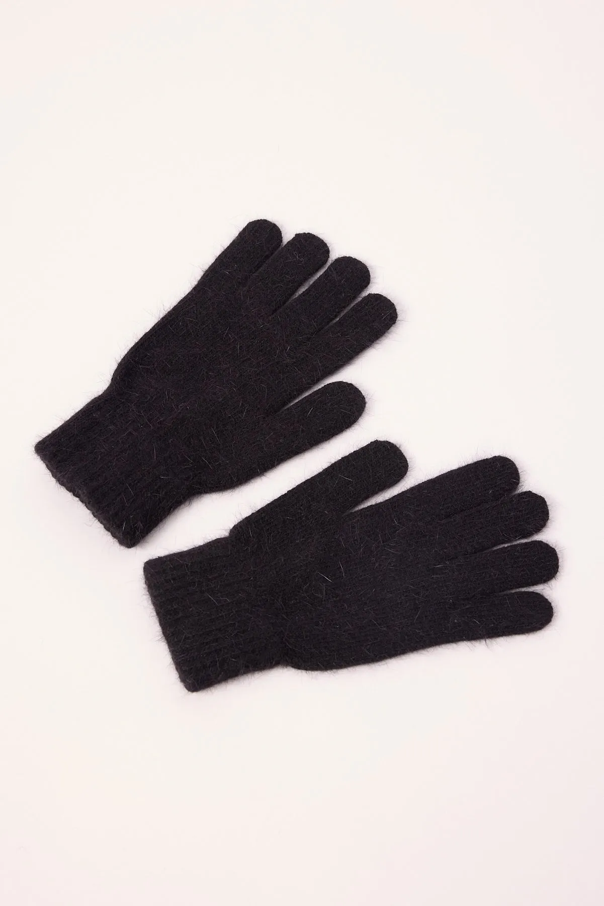 Token Knitted Gloves Black