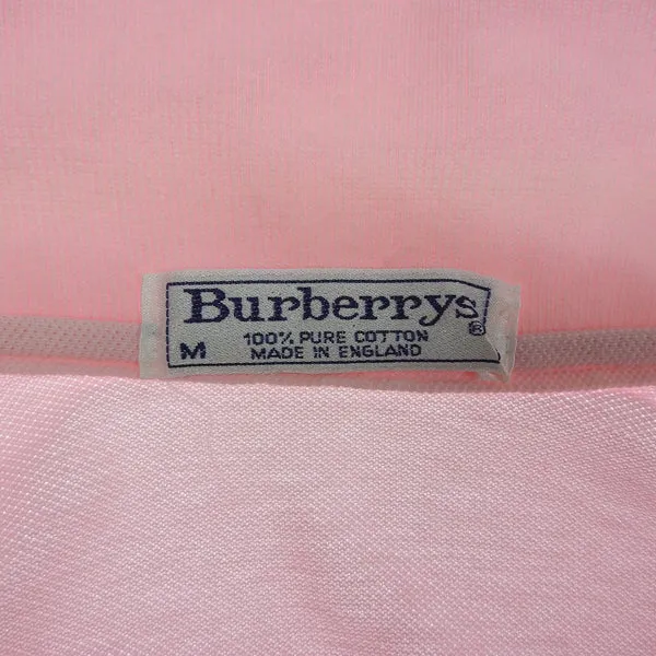 Trendy Inspired Burberry Logo Embroidered Polo Shirt Pink