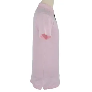 Trendy Inspired Burberry Logo Embroidered Polo Shirt Pink