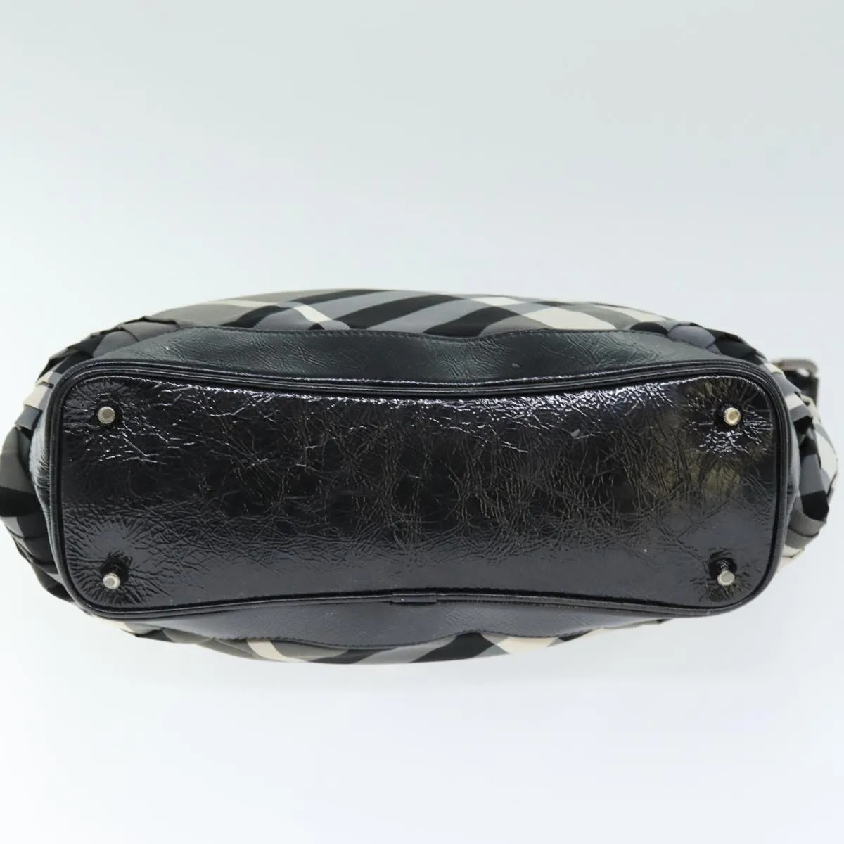 Trendy Inspired Burberry Nova Check Shoulder Bag Nylon Gray Auth 75142