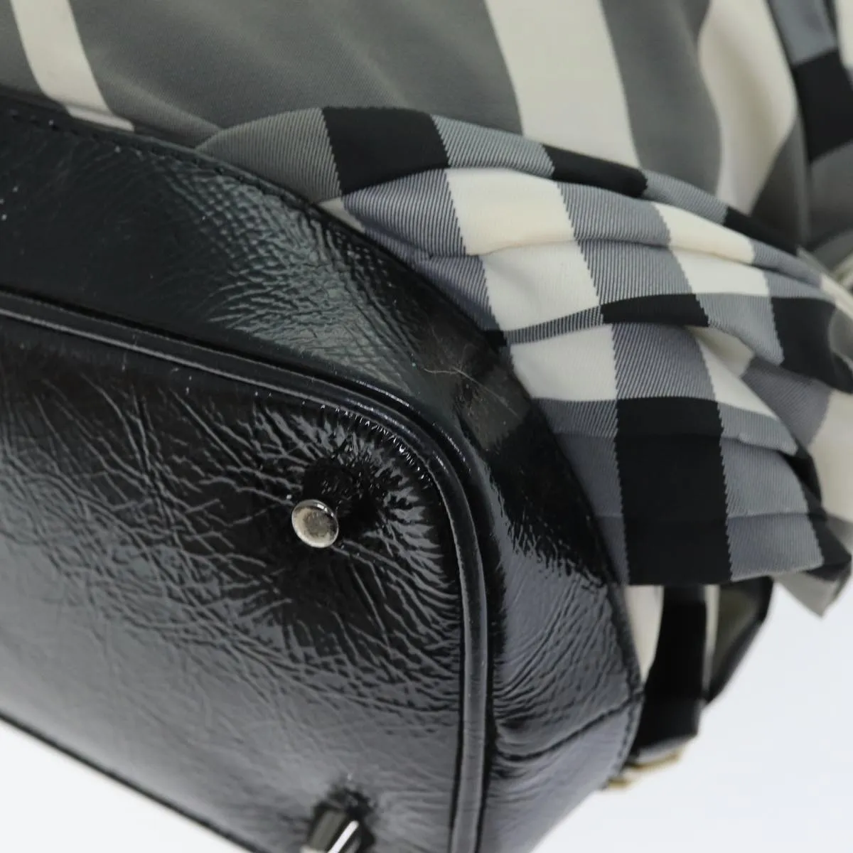 Trendy Inspired Burberry Nova Check Shoulder Bag Nylon Gray Auth 75142