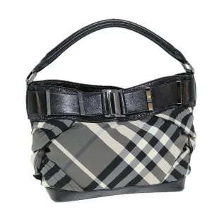 Trendy Inspired Burberry Nova Check Shoulder Bag Nylon Gray Auth 75142