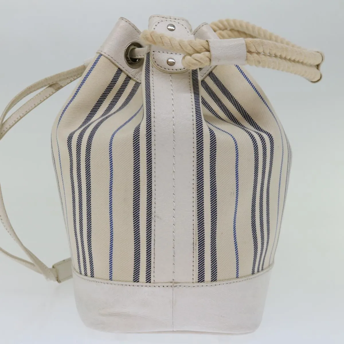 Trendy Inspired Burberry Tote Bag Canvas White Auth Bs13470