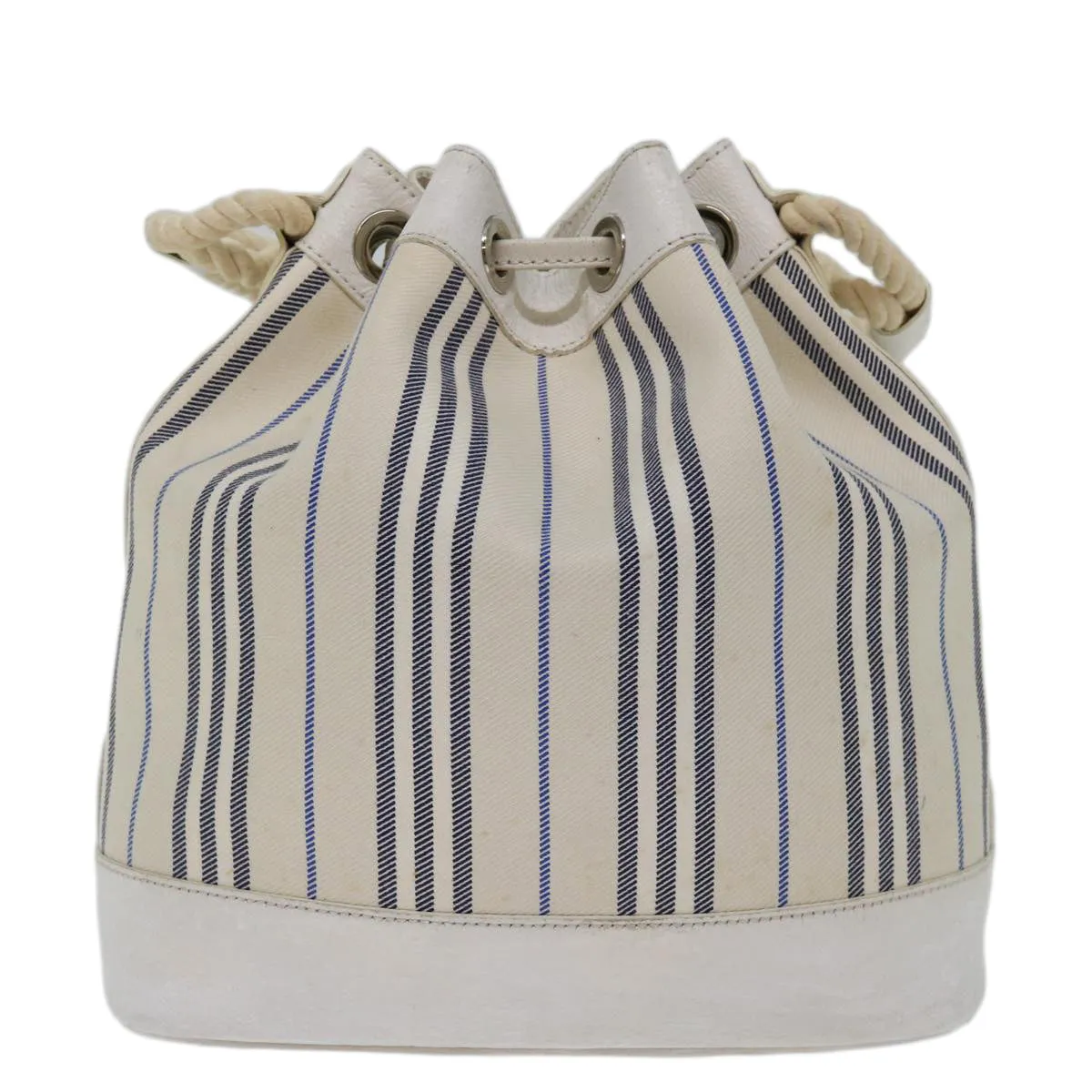 Trendy Inspired Burberry Tote Bag Canvas White Auth Bs13470