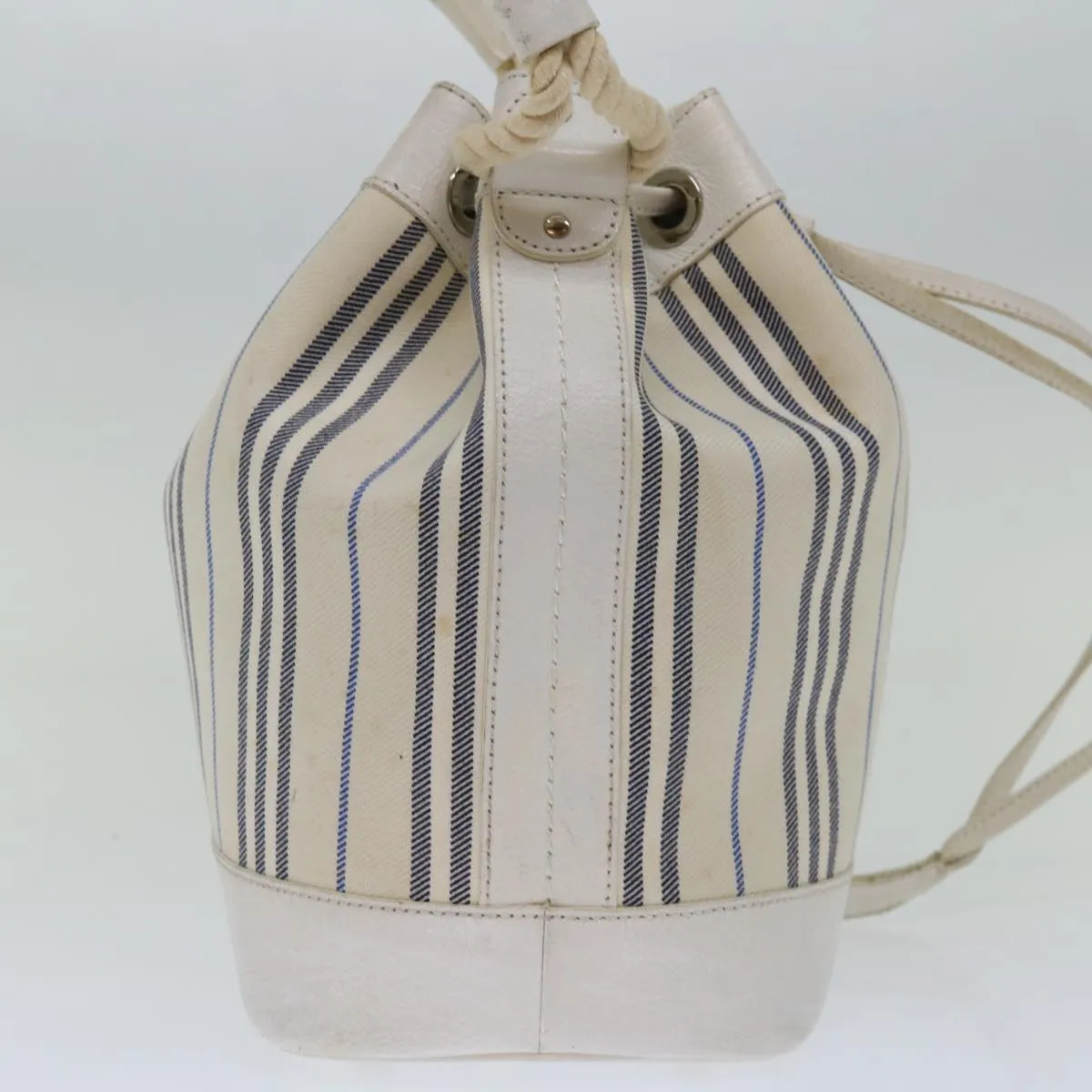 Trendy Inspired Burberry Tote Bag Canvas White Auth Bs13470