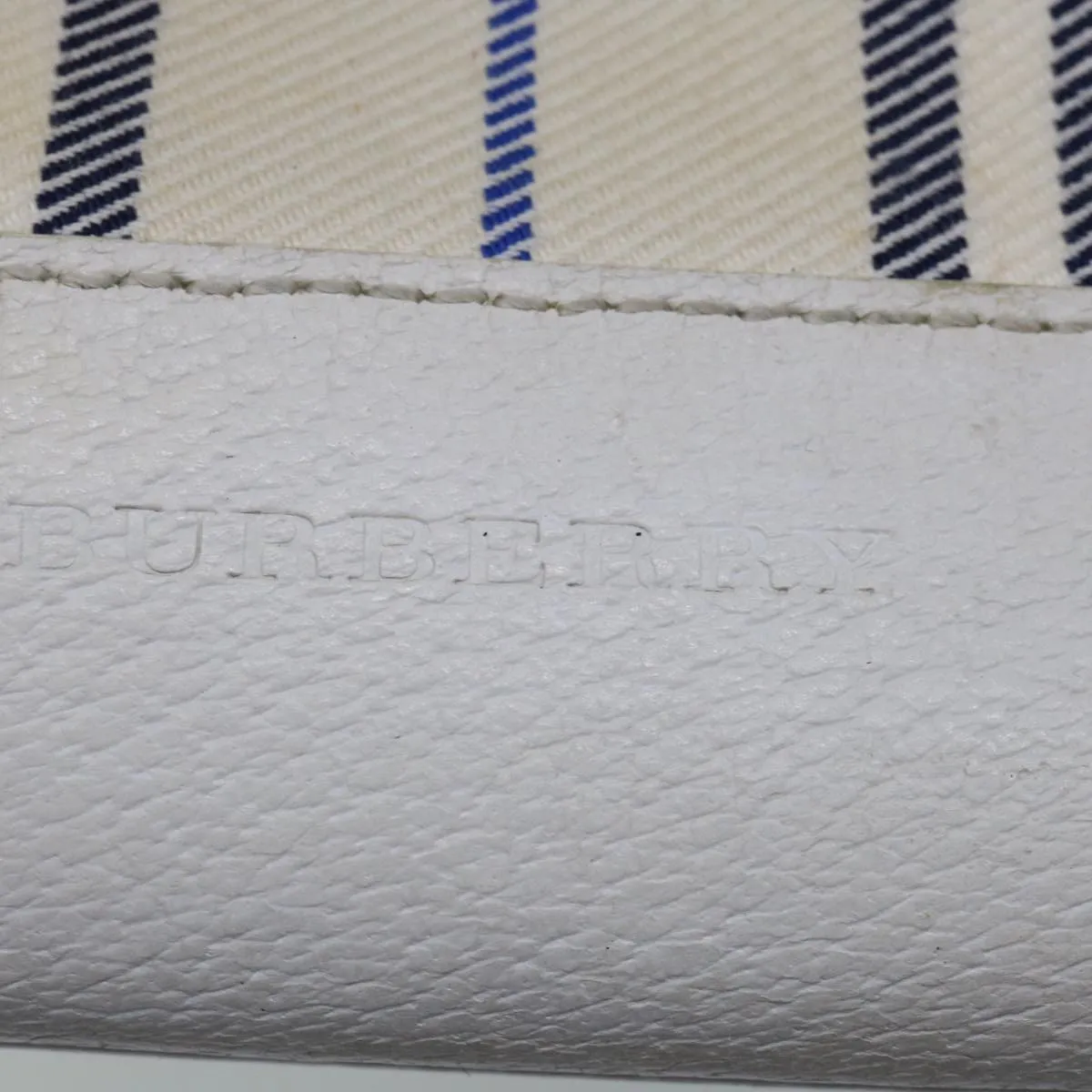 Trendy Inspired Burberry Tote Bag Canvas White Auth Bs13470