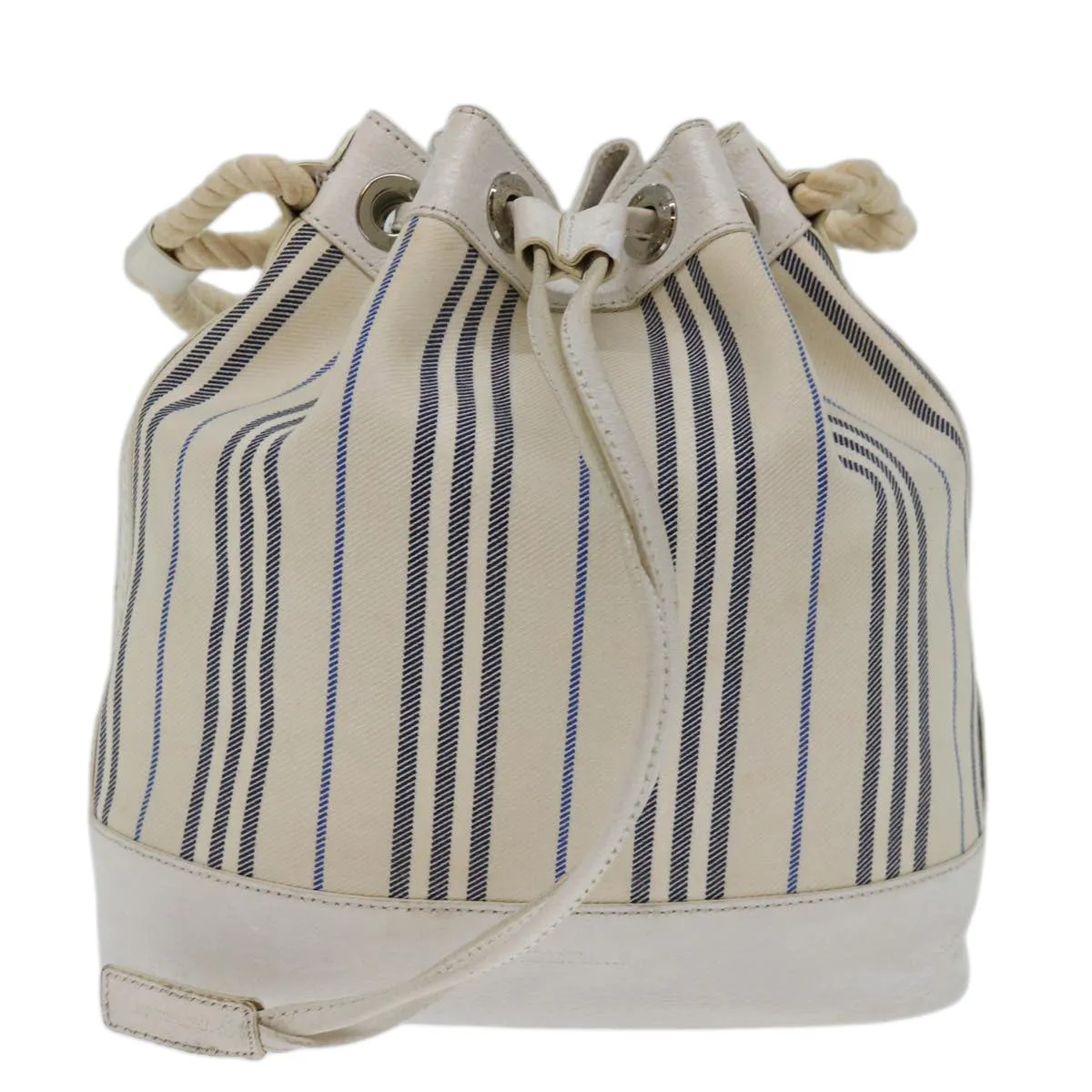 Trendy Inspired Burberry Tote Bag Canvas White Auth Bs13470