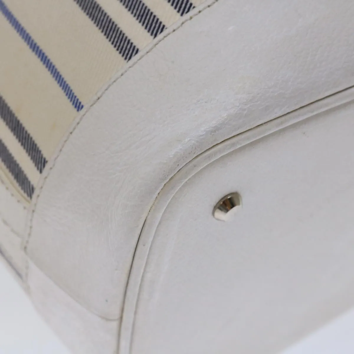 Trendy Inspired Burberry Tote Bag Canvas White Auth Bs13470