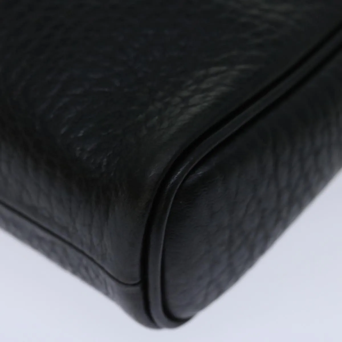 Trendy Inspired Burberryss Clutch Bag Leather Black Auth Yk11126