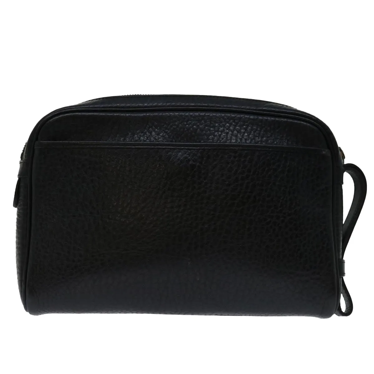 Trendy Inspired Burberryss Clutch Bag Leather Black Auth Yk11126