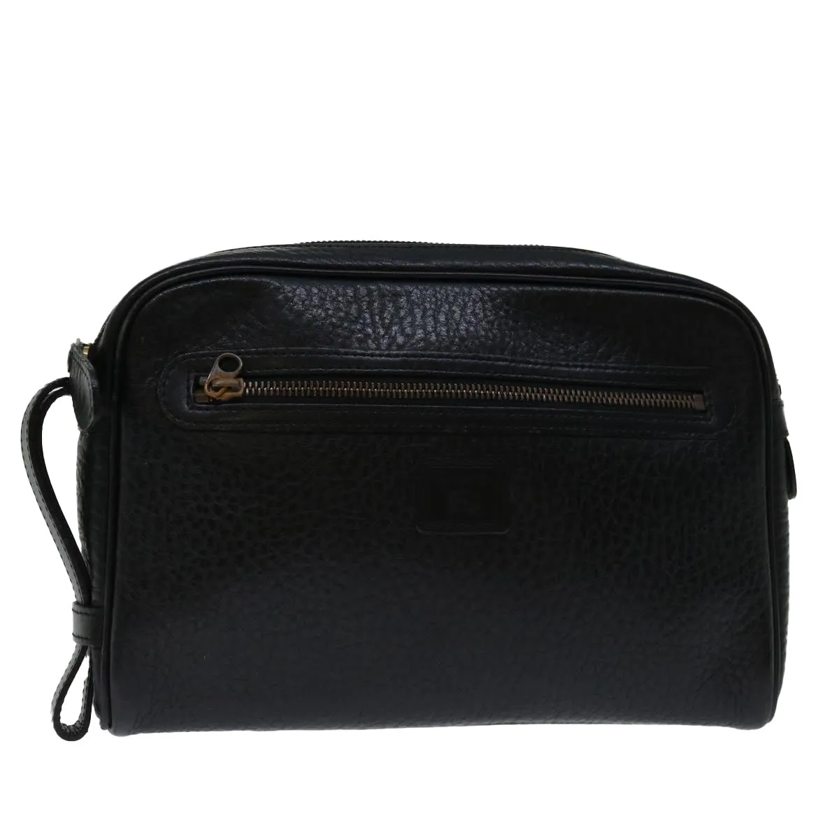 Trendy Inspired Burberryss Clutch Bag Leather Black Auth Yk11126