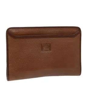 Trendy Inspired Burberryss Clutch Bag Leather Brown Auth Bs14350
