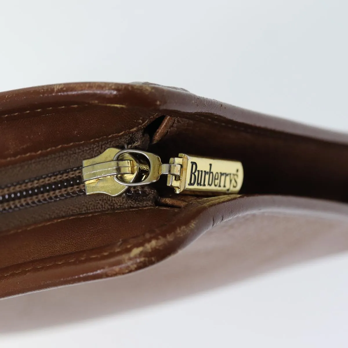 Trendy Inspired Burberryss Clutch Bag Leather Brown Auth Bs14350