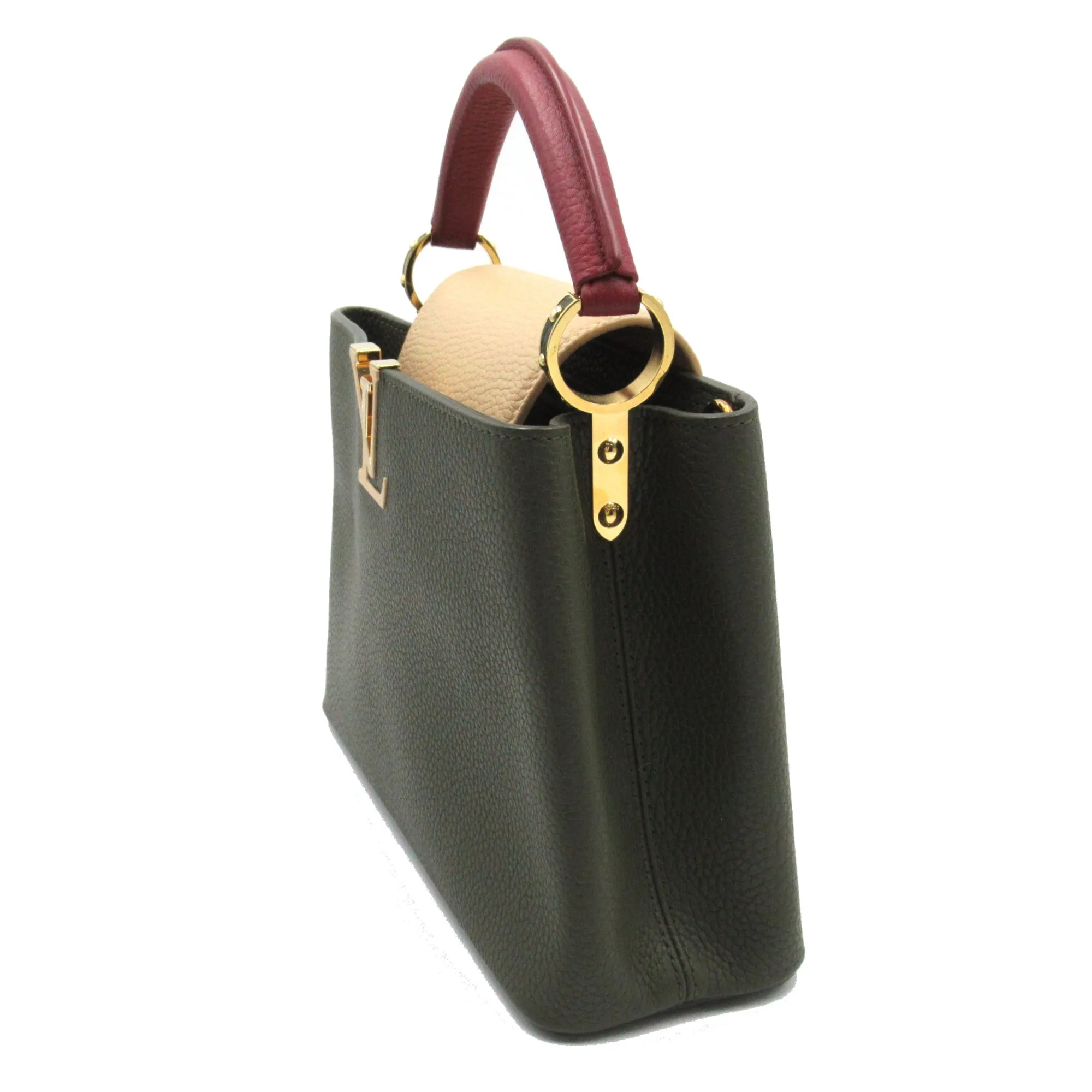 Trendy Inspired Louis Vuitton Capucinebb Khaki Beige Taurillon Clemence Leather Leather