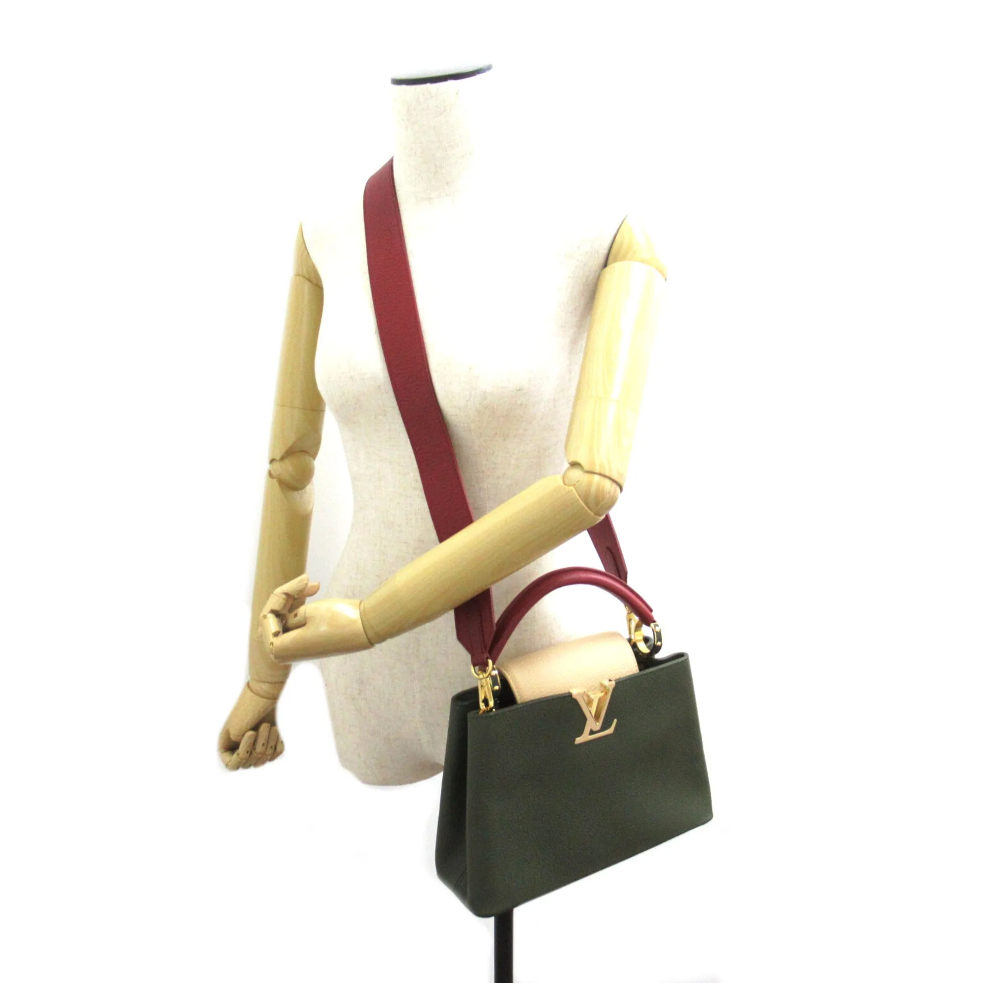 Trendy Inspired Louis Vuitton Capucinebb Khaki Beige Taurillon Clemence Leather Leather