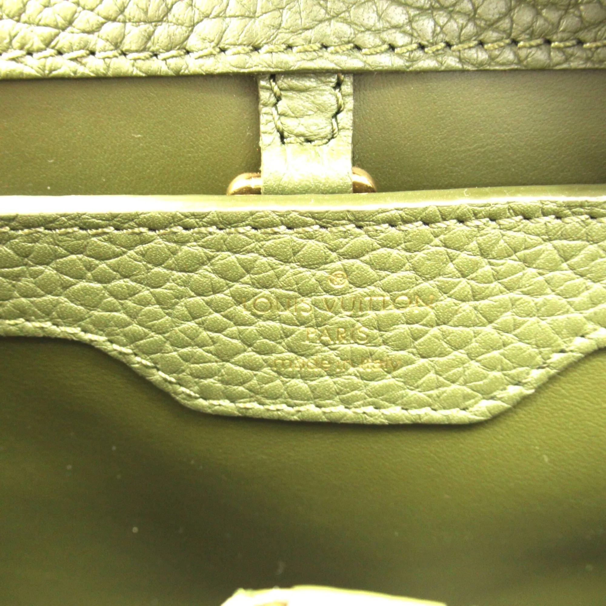 Trendy Inspired Louis Vuitton Capucinebb Khaki Beige Taurillon Clemence Leather Leather