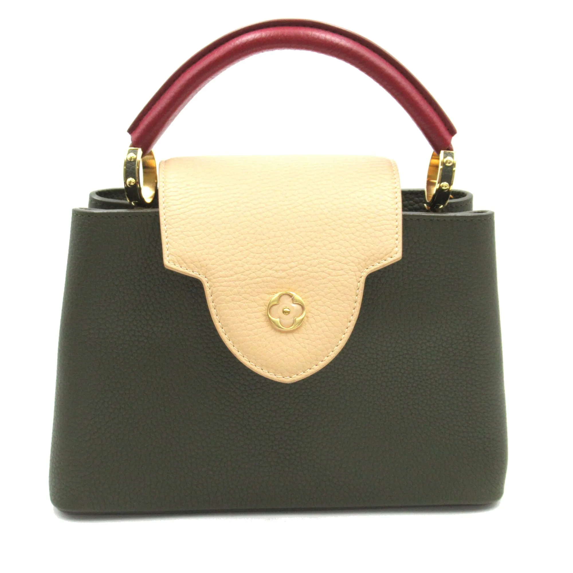 Trendy Inspired Louis Vuitton Capucinebb Khaki Beige Taurillon Clemence Leather Leather