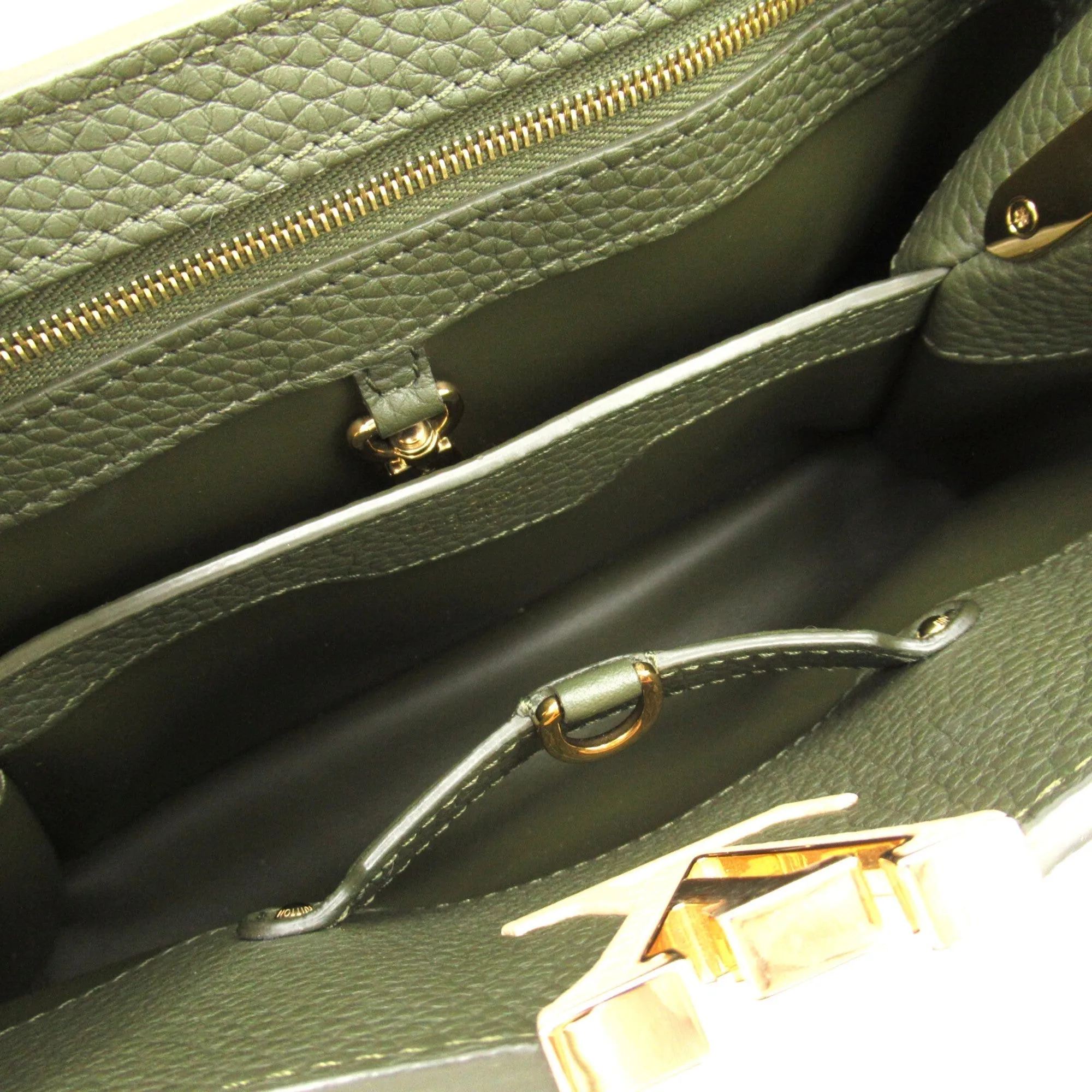 Trendy Inspired Louis Vuitton Capucinebb Khaki Beige Taurillon Clemence Leather Leather