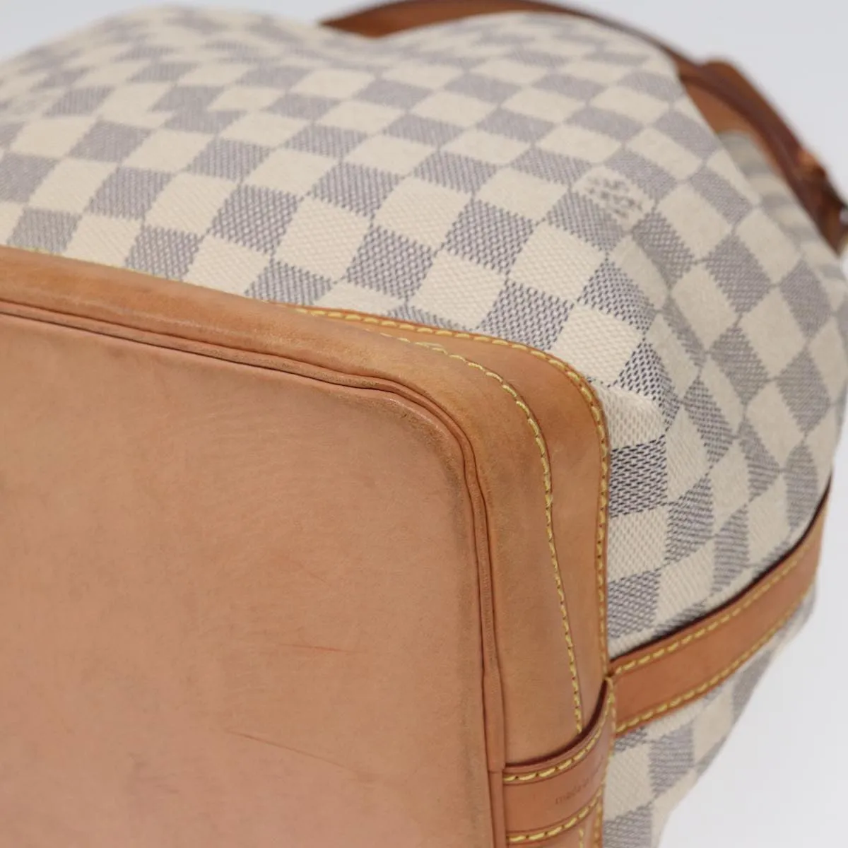 Trendy Inspired Louis Vuitton Damier Azur Noe Shoulder Bag N42222 Lv Auth 88436