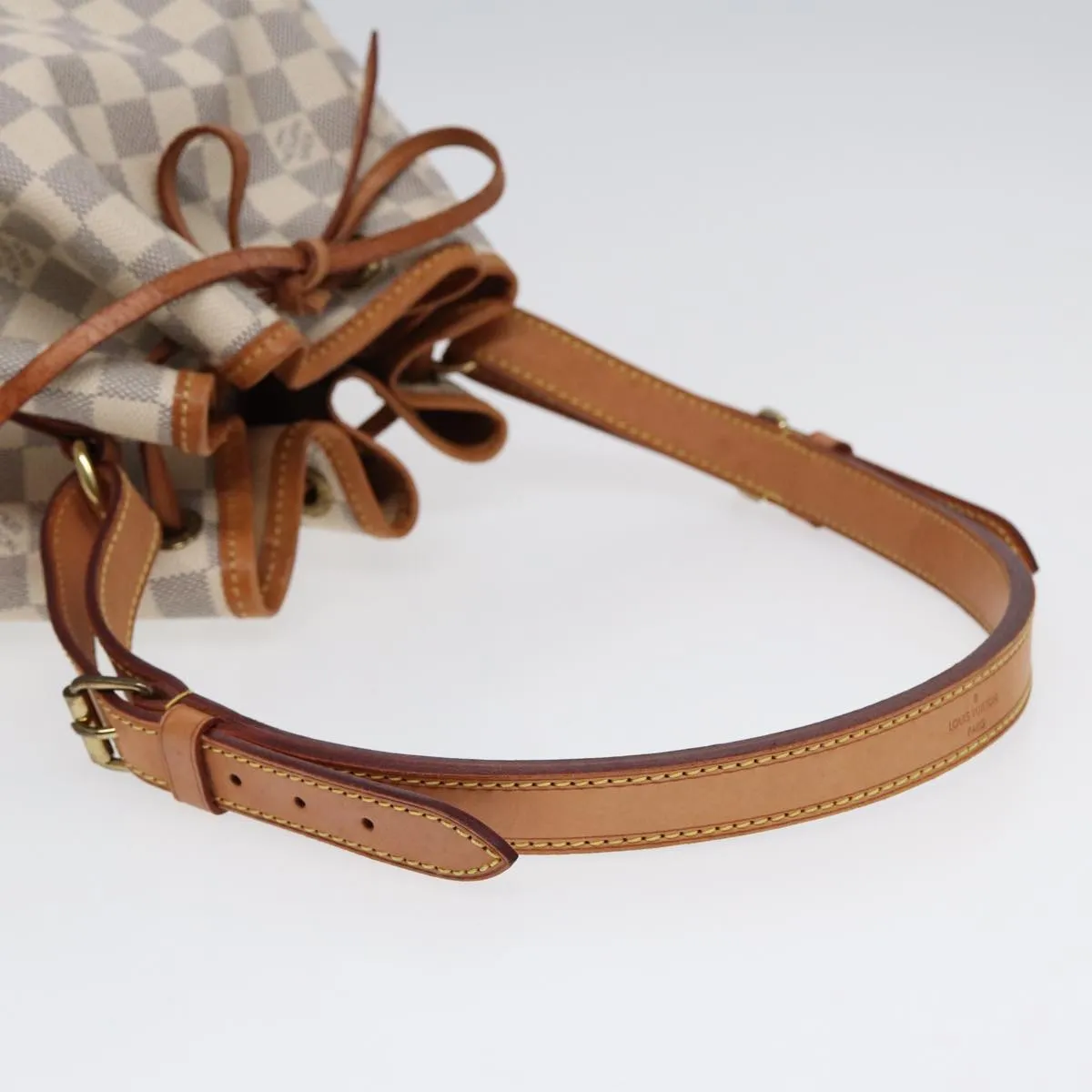 Trendy Inspired Louis Vuitton Damier Azur Noe Shoulder Bag N42222 Lv Auth 88436
