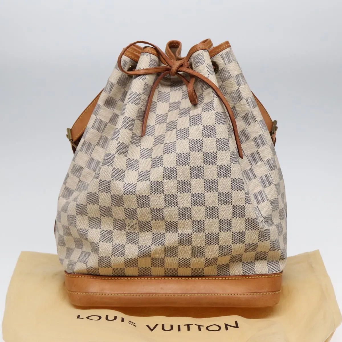 Trendy Inspired Louis Vuitton Damier Azur Noe Shoulder Bag N42222 Lv Auth 88436