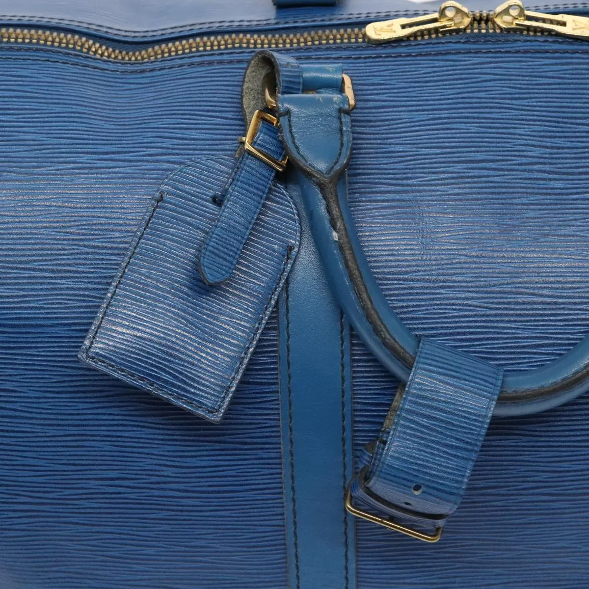 Trendy Inspired Louis Vuitton Epi Keepall 55 Boston Bag Vintage Blue M42955 Lv Auth 82152