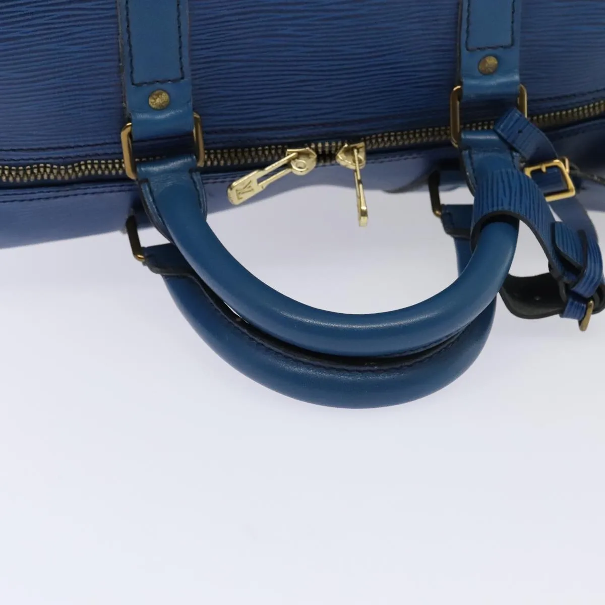 Trendy Inspired Louis Vuitton Epi Keepall 55 Boston Bag Vintage Blue M42955 Lv Auth 82152