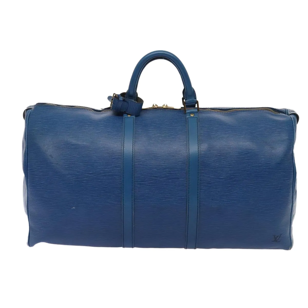 Trendy Inspired Louis Vuitton Epi Keepall 55 Boston Bag Vintage Blue M42955 Lv Auth 82152