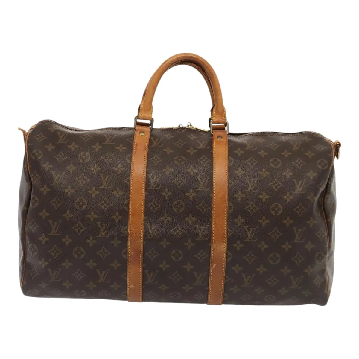 Trendy Inspired Louis Vuitton Monogram Keepall Bandouliere 50 Boston Bag M41416 Lv Auth Tb1121