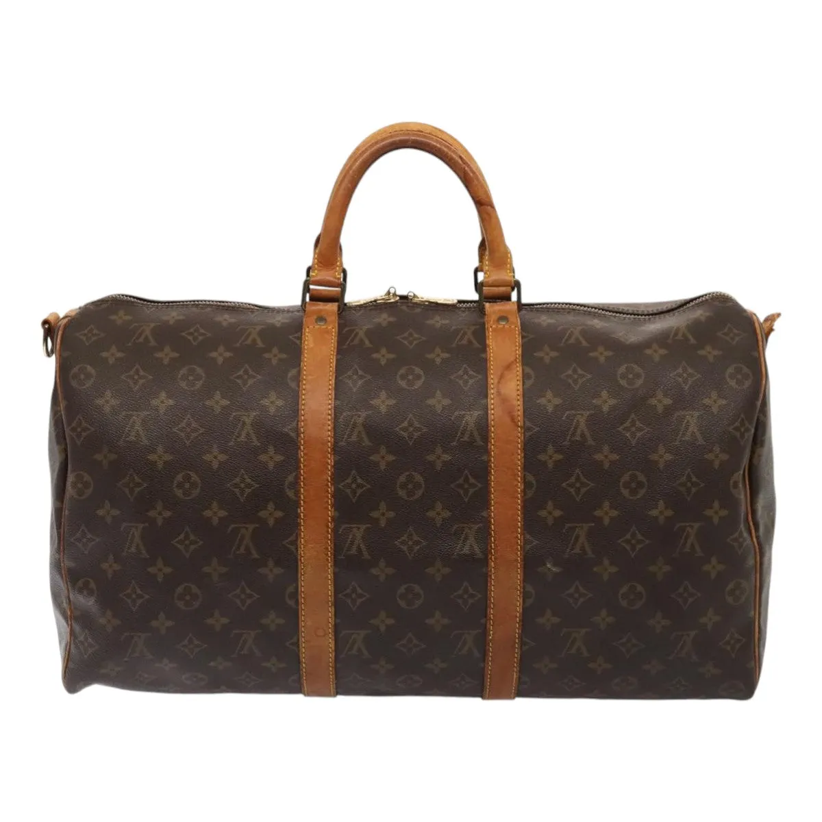 Trendy Inspired Louis Vuitton Monogram Keepall Bandouliere 50 Boston Bag M41416 Lv Auth Tb1121