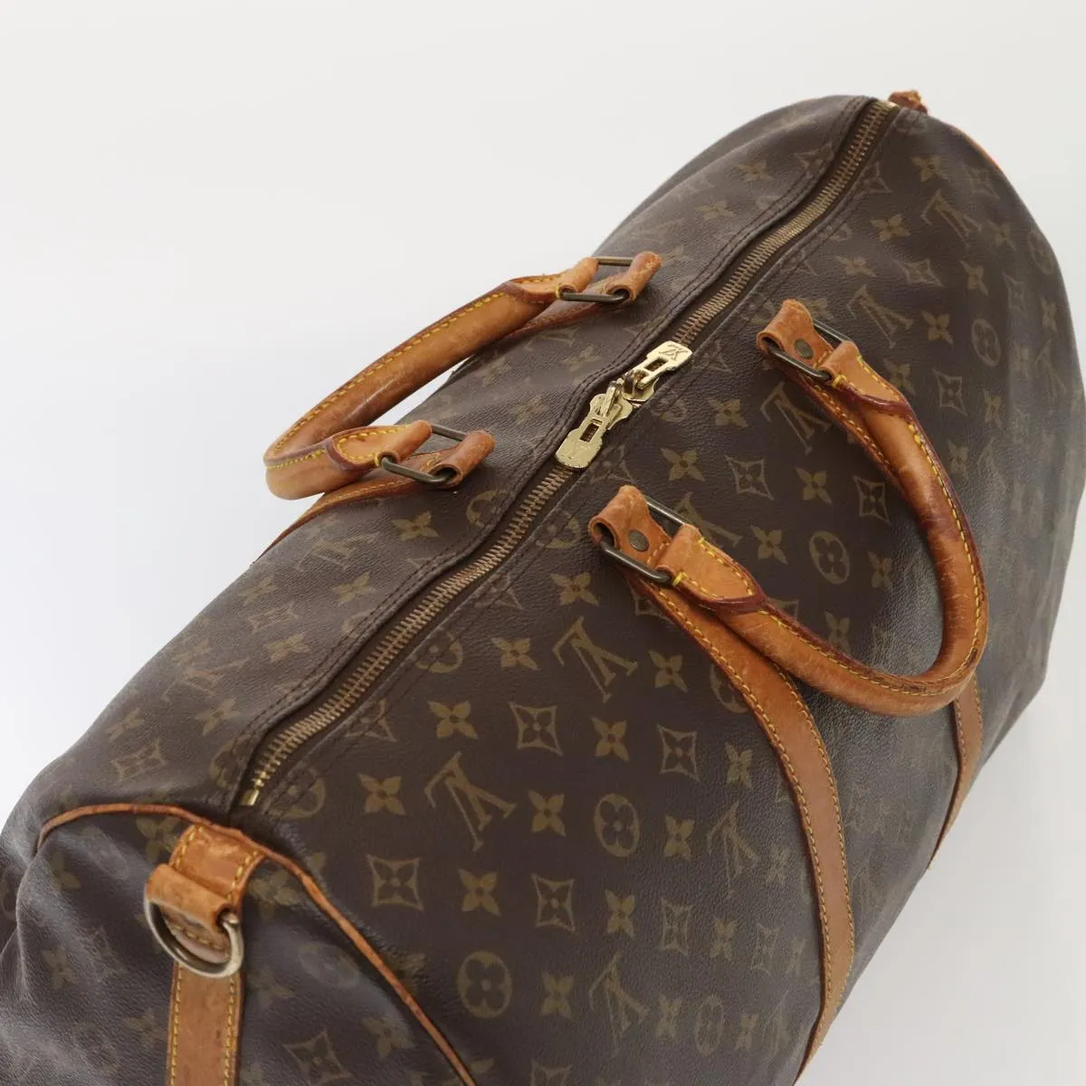 Trendy Inspired Louis Vuitton Monogram Keepall Bandouliere 50 Boston Bag M41416 Lv Auth Tb1121