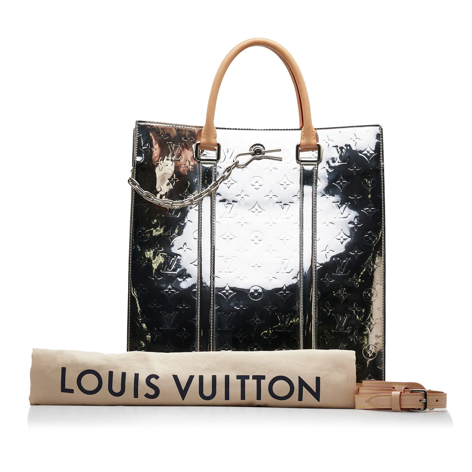 Trendy Inspired Louis Vuitton Monogram Vernis Miroir Sac Plat Satchel