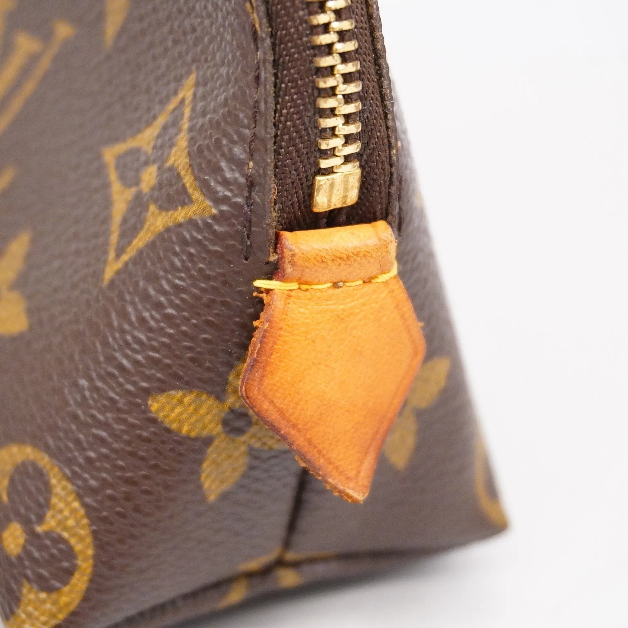 Trendy Inspired Louis Vuittonauth  Monogram Pochette Cosmetic M47515 Women's Pouch