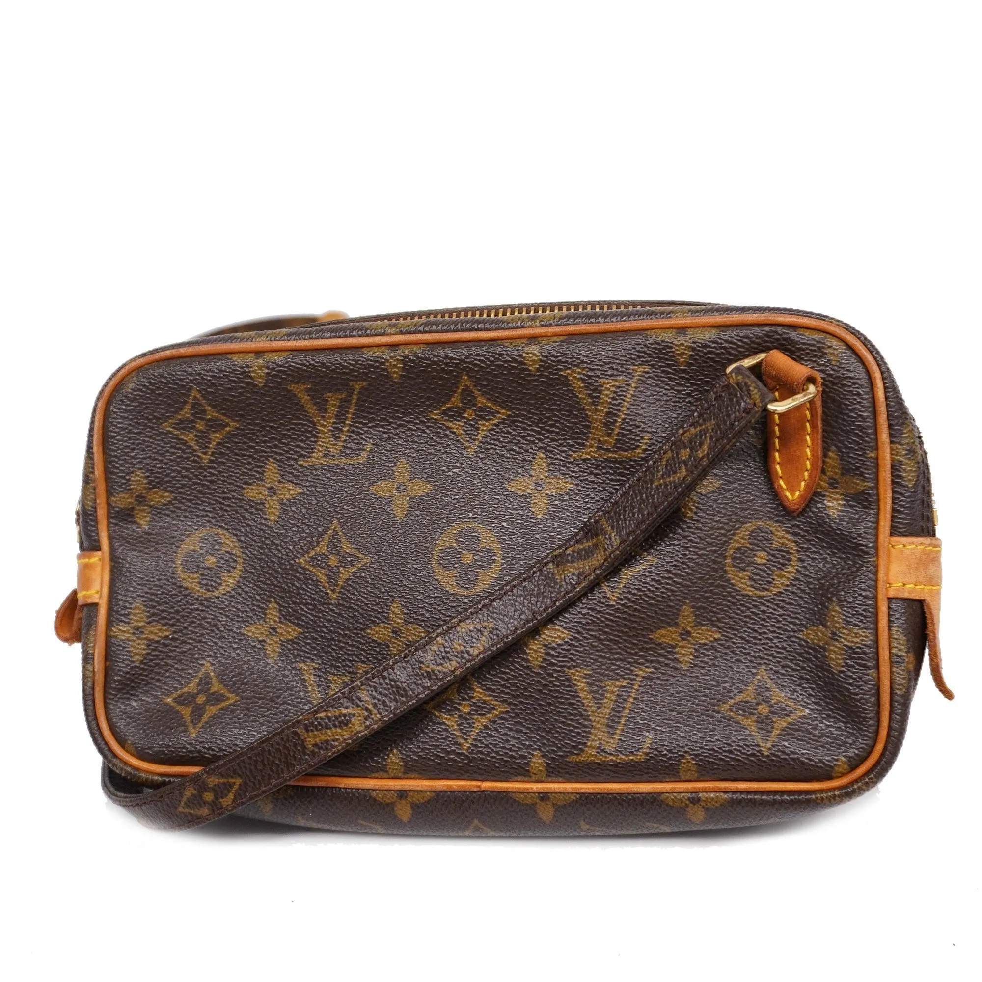 Trendy Inspired Louis Vuittonauth  Monogram Pochette Marley Bandolier M51828 Women's