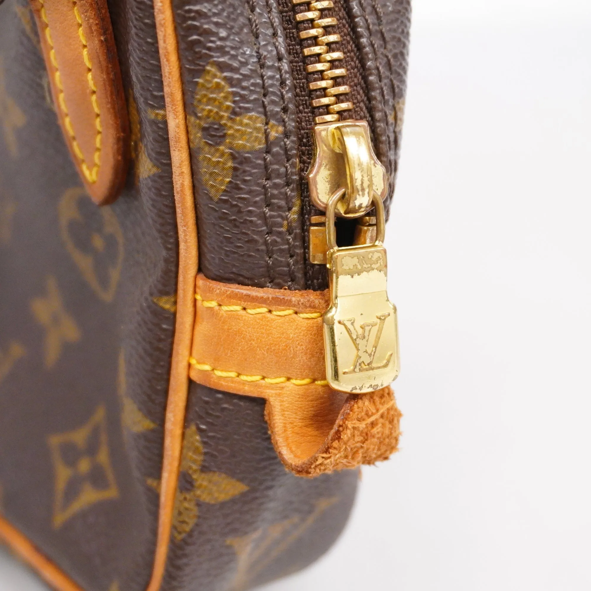 Trendy Inspired Louis Vuittonauth  Monogram Pochette Marley Bandolier M51828 Women's