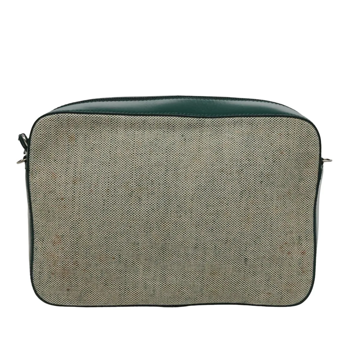 Trendy Inspired Prada Shoulder Bag Canvas Leather Green Auth 78960